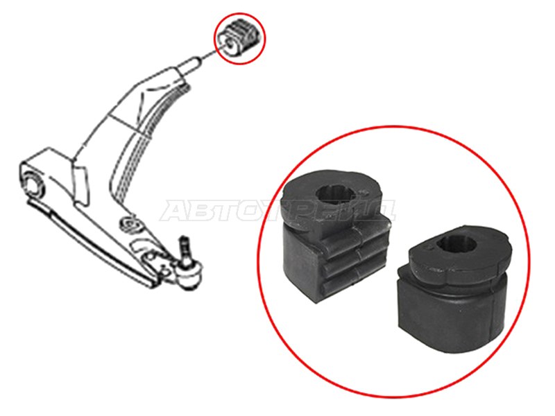 Сайлентблок рычага Chevrolet Lanos 05-09 / Daewoo Lanos 97-08