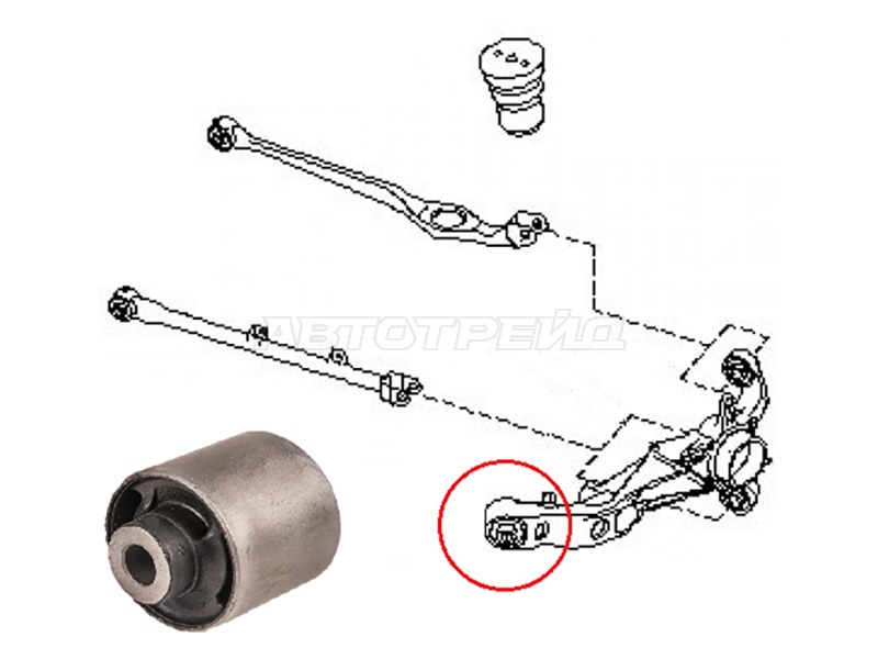 Сайлентблок рычага Nissan AD 99-08 / Wingroad 99-05