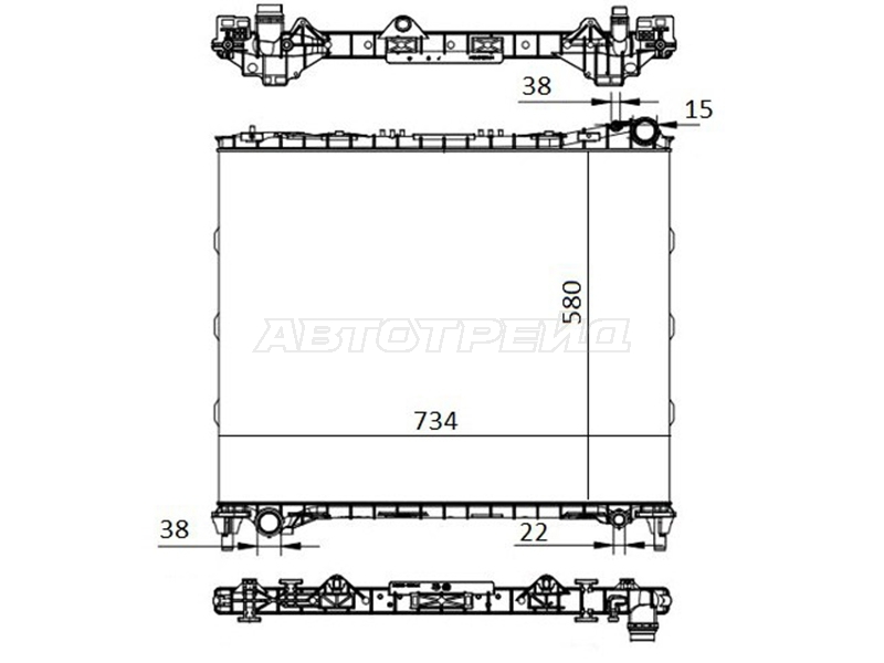Радиатор Land Rover Discovery 16-20 / Range Rover 12-22