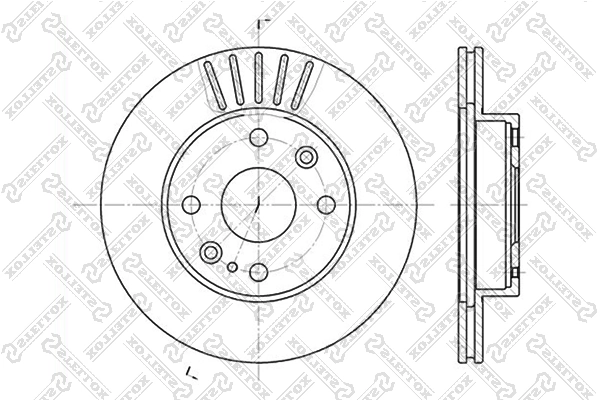 Диск торм. пер. Mazda 323 1.3-1.7D 89-94 · перед