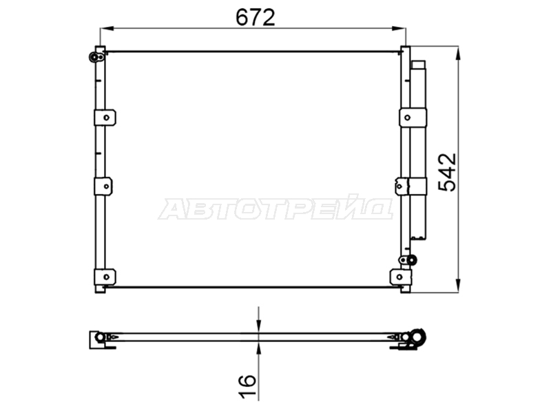 Радиатор кондиционера Toyota Land Cruiser (J100) 98-07 / Lexus LX 98-07