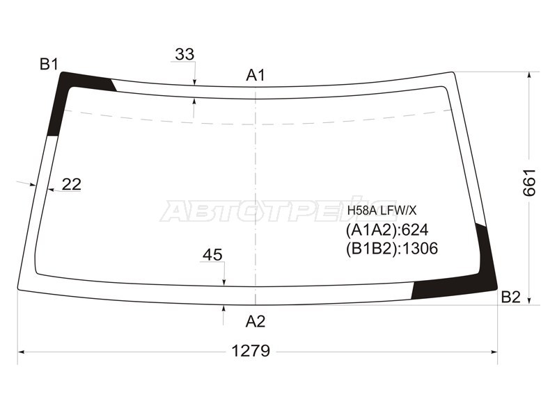 Стекло лобовое Mitsubishi Pajero Mini 98-12 / Nissan Kix 08-12