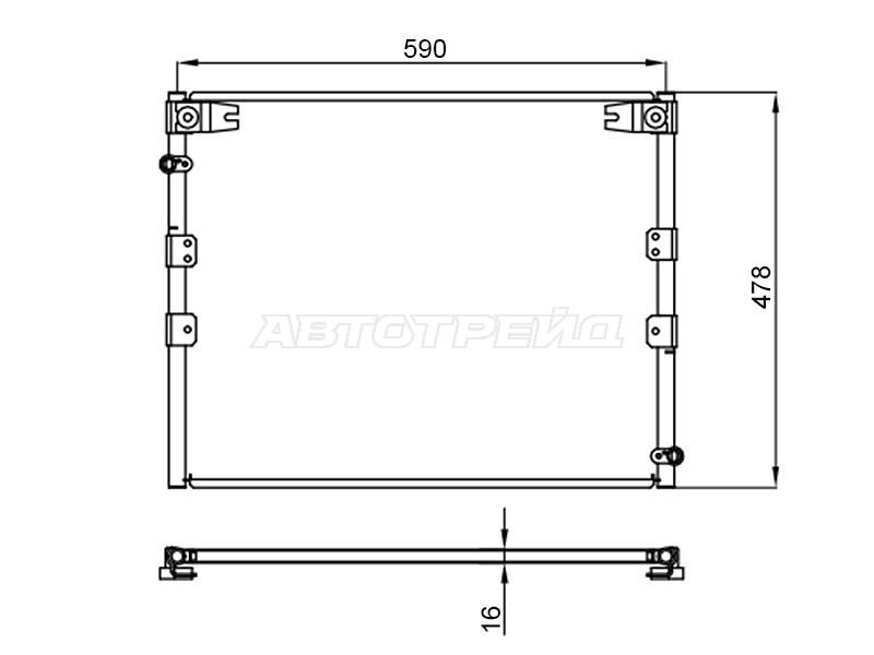 Радиатор кондиционера Toyota Land Cruiser Prado (J90) 96-02 / 4Runner 95-02