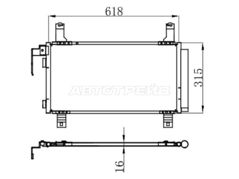 Радиатор кондиционера Mazda 6 02-08 / Atenza 02-07