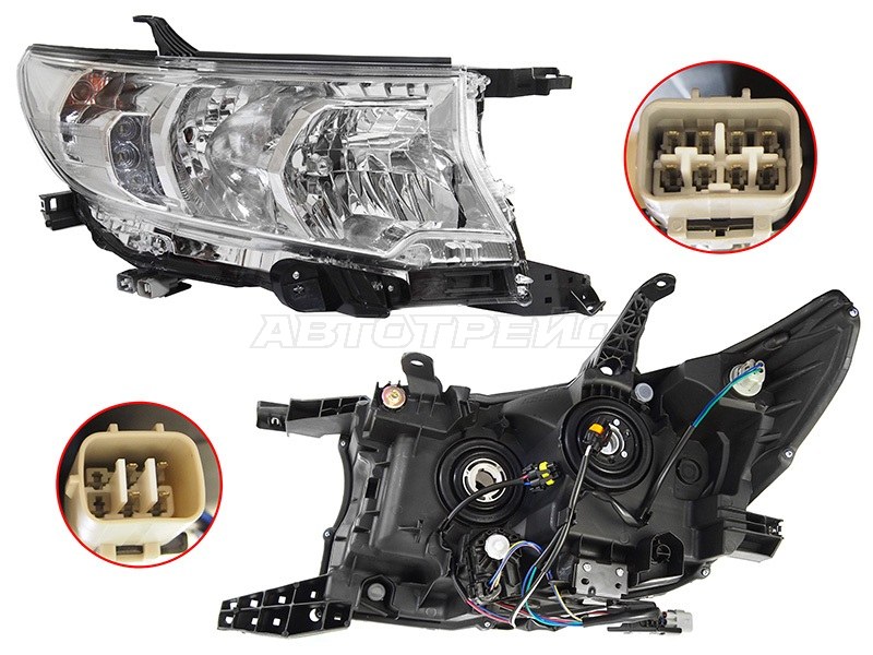 Фара Toyota Land Cruiser Prado (J150) 17-24 (Справа / Галоген / ДХО / С электрокорректором)