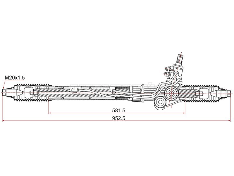 Рейка рулевая Toyota Land Cruiser Prado (J90) 96-02 / 4Runner 95-02 (правый руль)