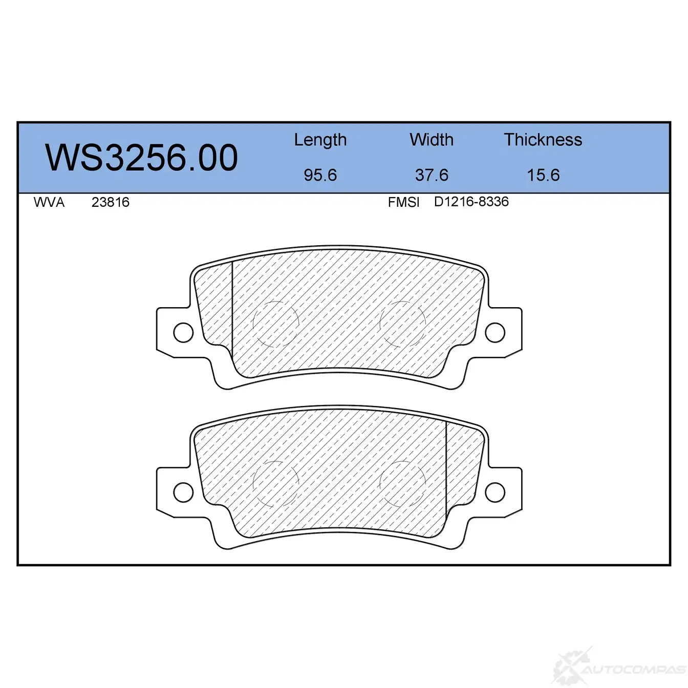 JEENICE WS325600 — Колодки тормозные дисковые · зад