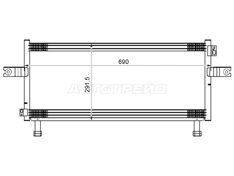 Радиатор кондиционера Nissan Avenir 98-05 / Expert 99-06