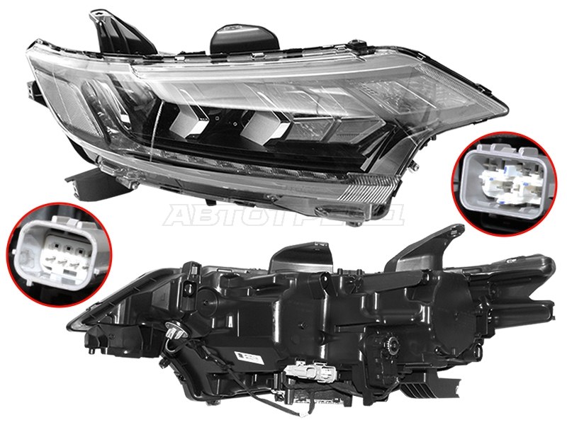 Фара Mitsubishi Outlander 18-22 (Справа / LED / ДХО / С электрокорректором)