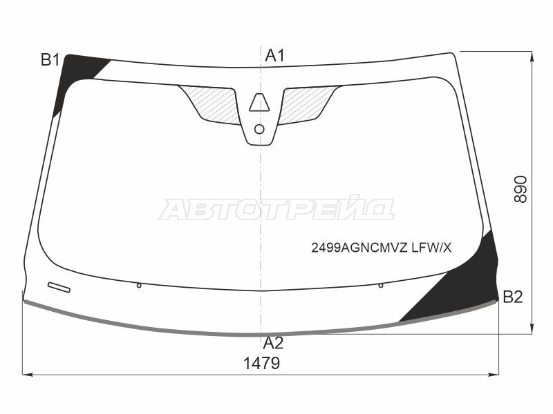 Стекло лобовое (Камера / Датчик дождя / Молдинг / 2D CPE) BMW 4-Series 20-