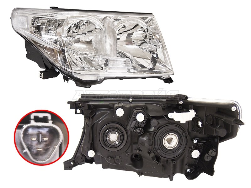 Фара Toyota Land Cruiser (J200) 07-12 (Справа / Галоген / С электрокорректором)