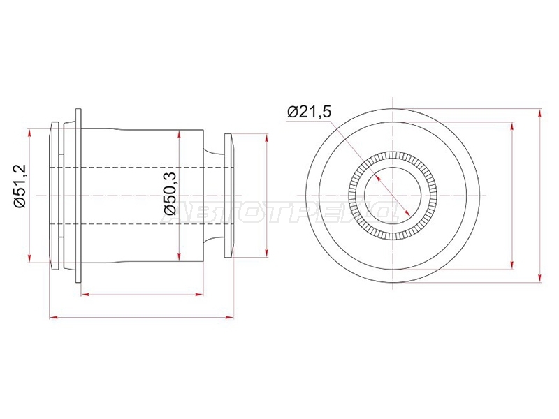 Сайлентблок рычага Toyota Land Cruiser Prado (J120,J150) 02-24 / Lexus GX 09-23