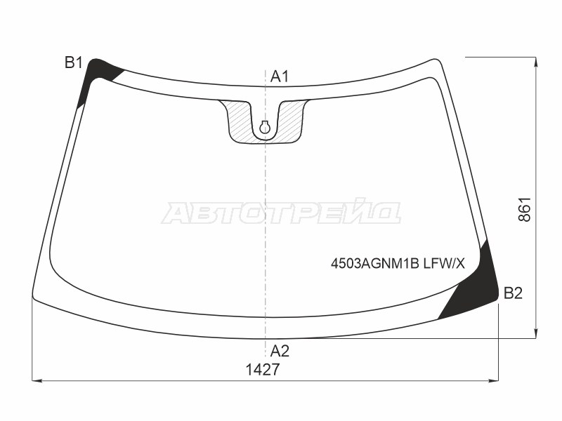 Стекло лобовое (Датчик дождя) LADA 2110 95-14 / 2111 97-14