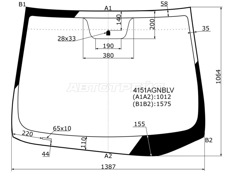 Стекло лобовое Hyundai Elantra GT 12-17 / i30 11-17