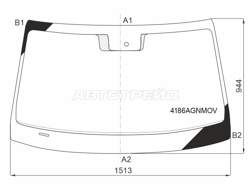 Стекло лобовое (Датчик дождя) Hyundai Sonata 19-23