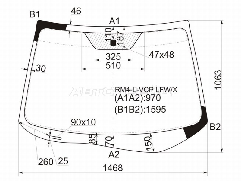 Стекло лобовое Honda CR-V 11-18