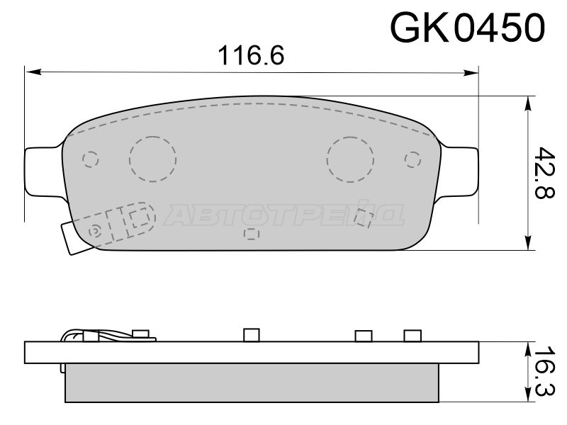 CKKD-22 Колодки тормозные дисковые · зад