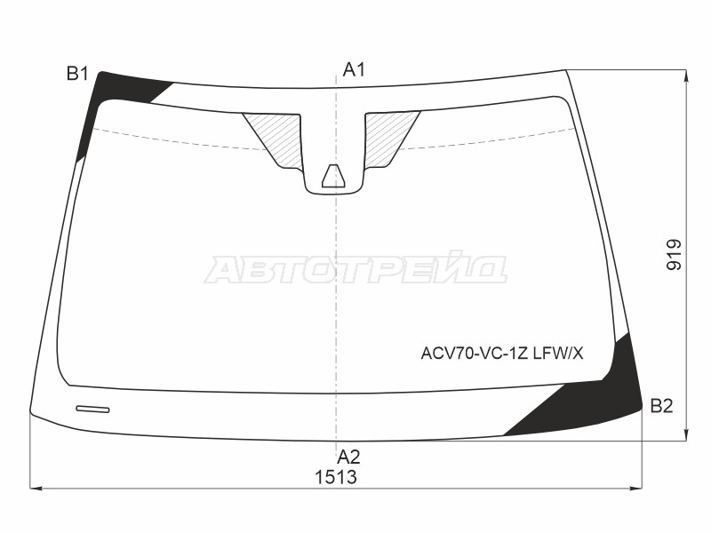 Стекло лобовое (Камера) Toyota Camry Europe / Russia (XV70) 17-22 / Camry USA 17-20