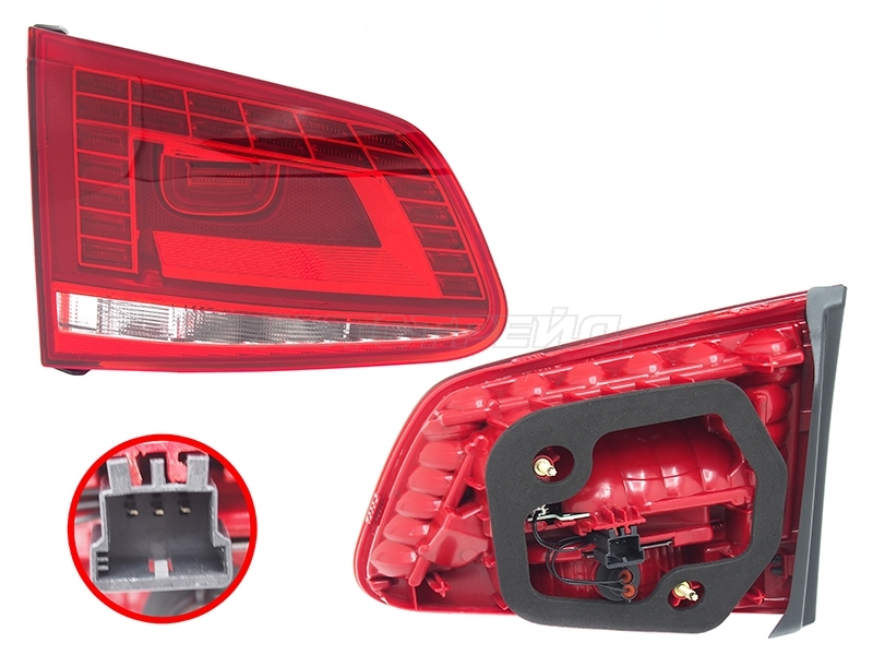 Фонарь в крышку багажника Volkswagen Touareg 14-18 (Слева / LED)