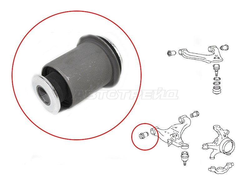 Сайлентблок рычага Toyota Hilux Pick Up 04-20 / Land Cruiser Prado 02-09