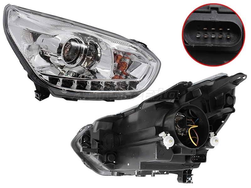 Фара Chery Tiggo T11 13-16 (Справа / Галоген / ДХО / Ручная регулировка)