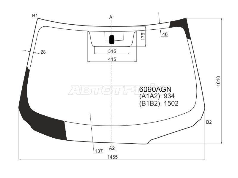 Стекло лобовое Nissan Almera 12-19