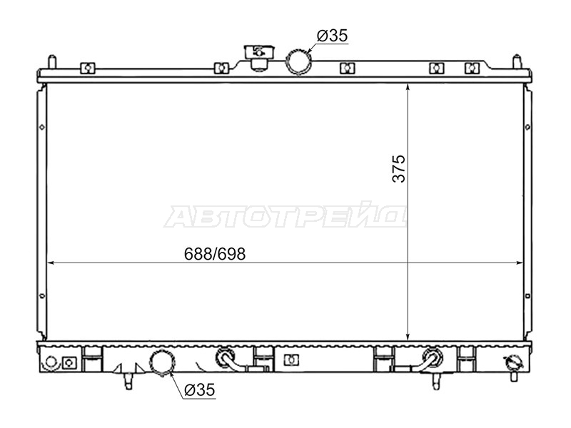 Радиатор Mitsubishi Lancer 02-10 / Lancer Cedia 00-03