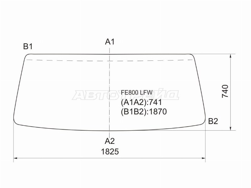 Стекло лобовое Dongfeng DF47 06-19 / Mitsubishi Fuso Canter FE8 02-23