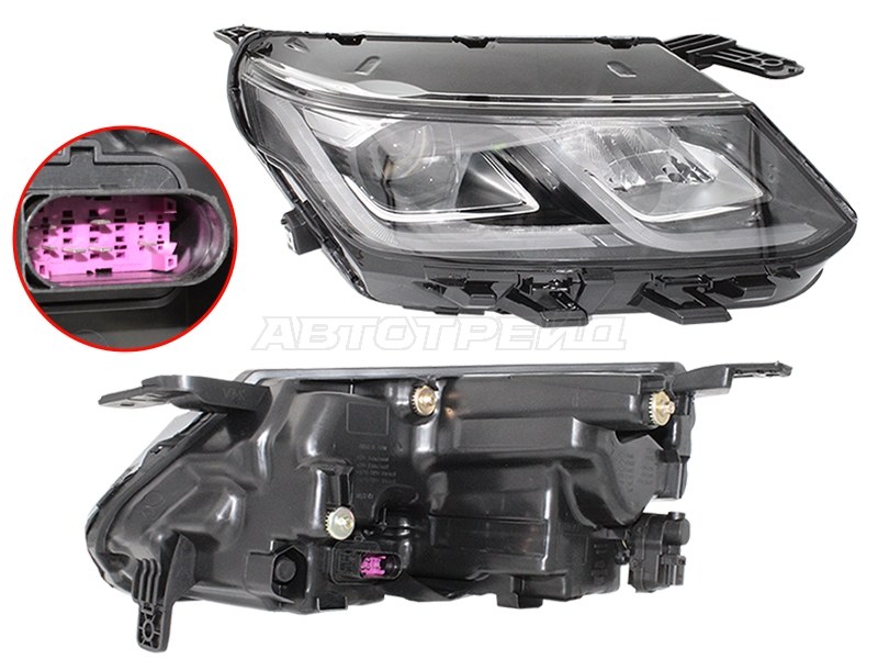Фара Geely Coolray 18-24 / Belgee X50 23- (Справа / LED / ДХО / С электрокорректором)
