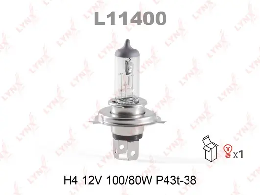 Лампа H4 12V 100/80W P43T-38