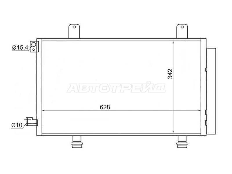 Радиатор кондиционера Suzuki SX4 06-16 / Fiat Sedici 06-11
