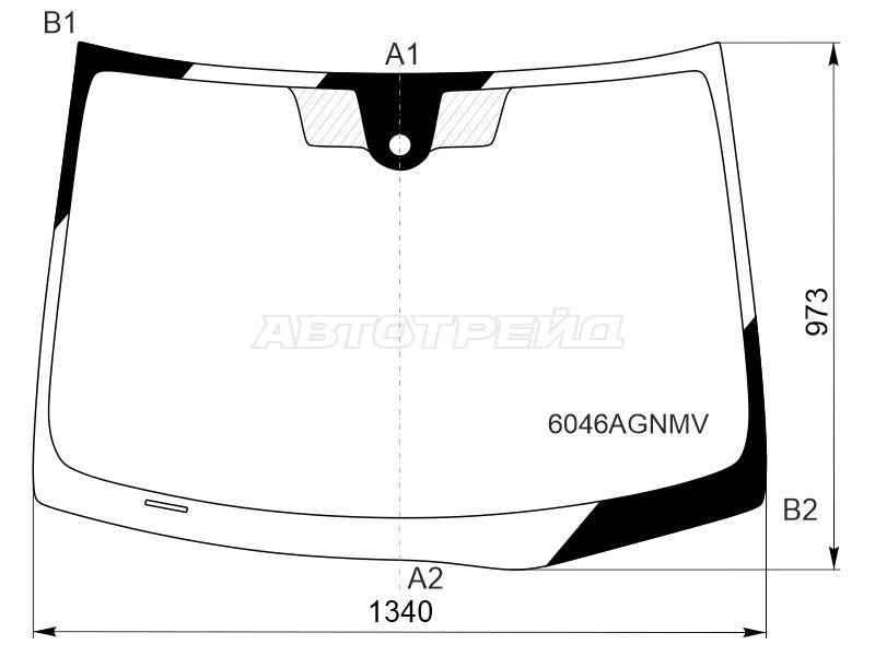 Стекло лобовое (Датчик дождя) Nissan Tiida 04-14 / Tiida Latio 04-12