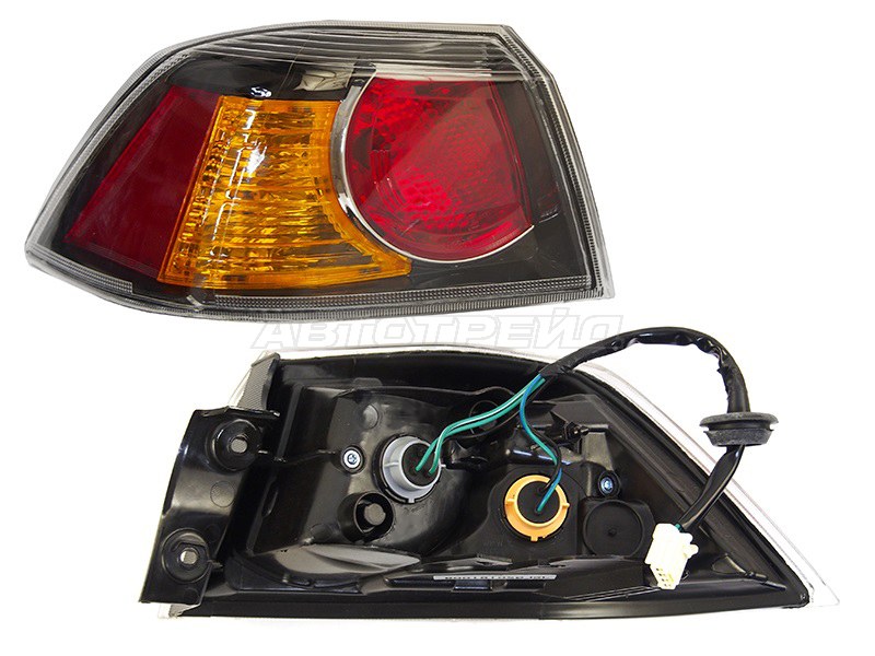 Фонарь задний Mitsubishi Lancer 07-17 / Lancer Evolution 07-17 (Слева / чёрный)