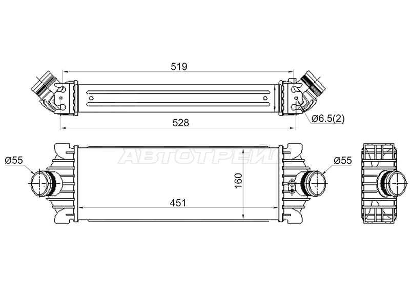 Интеркулер Ford Transit 06-20