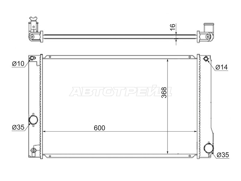 Радиатор Toyota Prius (ZVW30) 09-16 / Prius Alpha 11-21