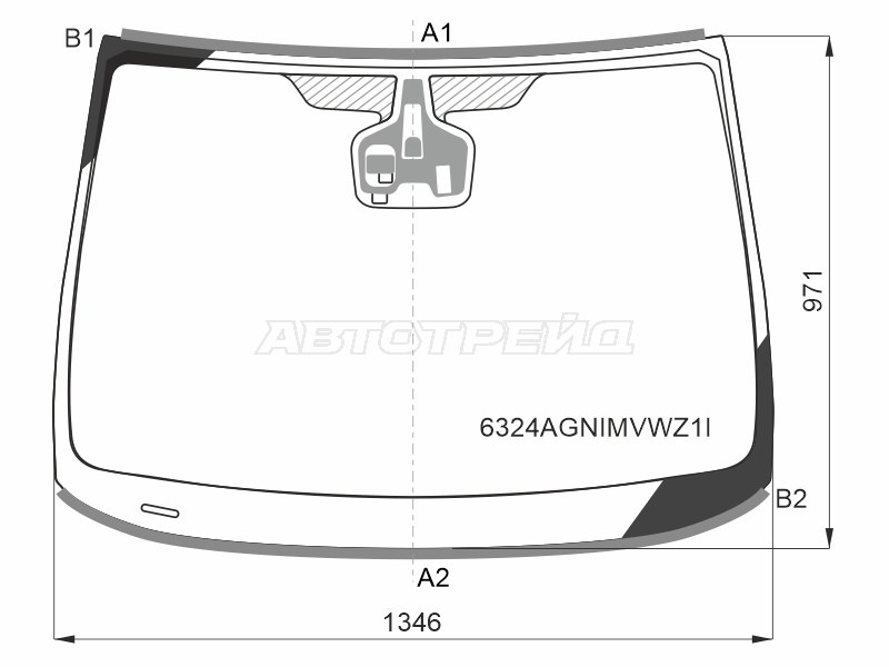Стекло лобовое (Датчик дождя / Молдинг) Opel Astra 09-12
