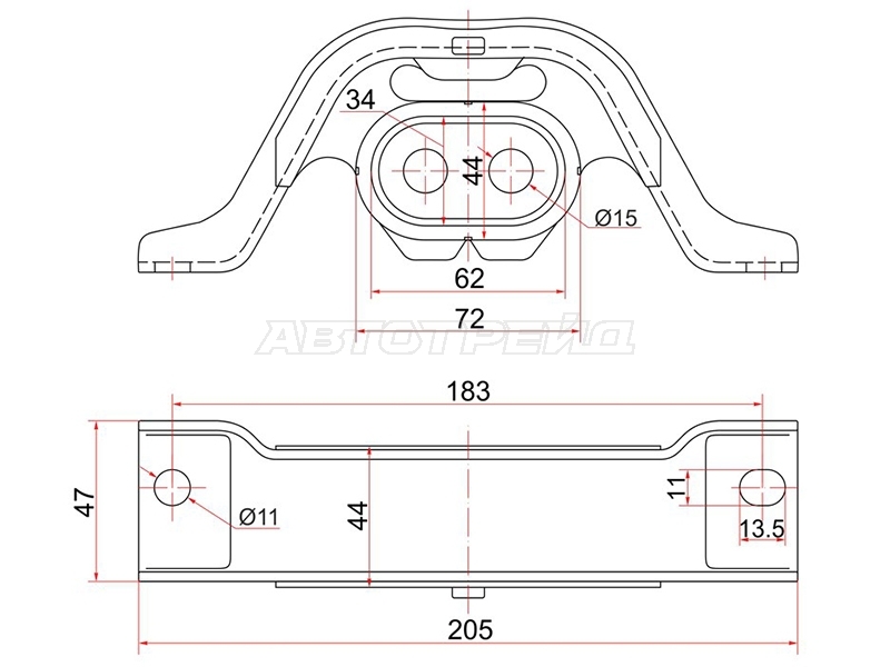 Опора редуктора Toyota Corolla (E100,E110) 91-02 / Corolla Spacio 97-01