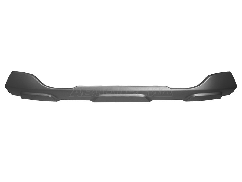 Накладка бампера Renault Logan Stepway 18- / Sandero Stepway 18-22 (Спереди / черная)