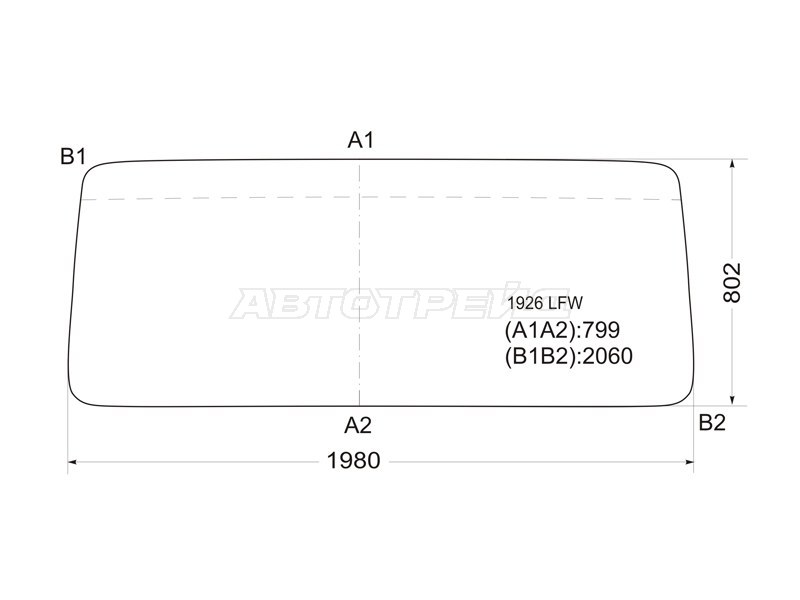 Стекло лобовое Beifang benchi Nord benz ND3250FJ 6х6 06-19 / Nord benz ND3252BJ 6х4 06-19