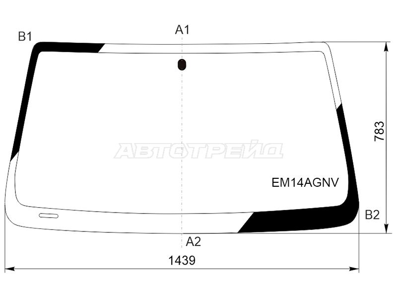 Стекло лобовое JAC T6 18- / T8 18-