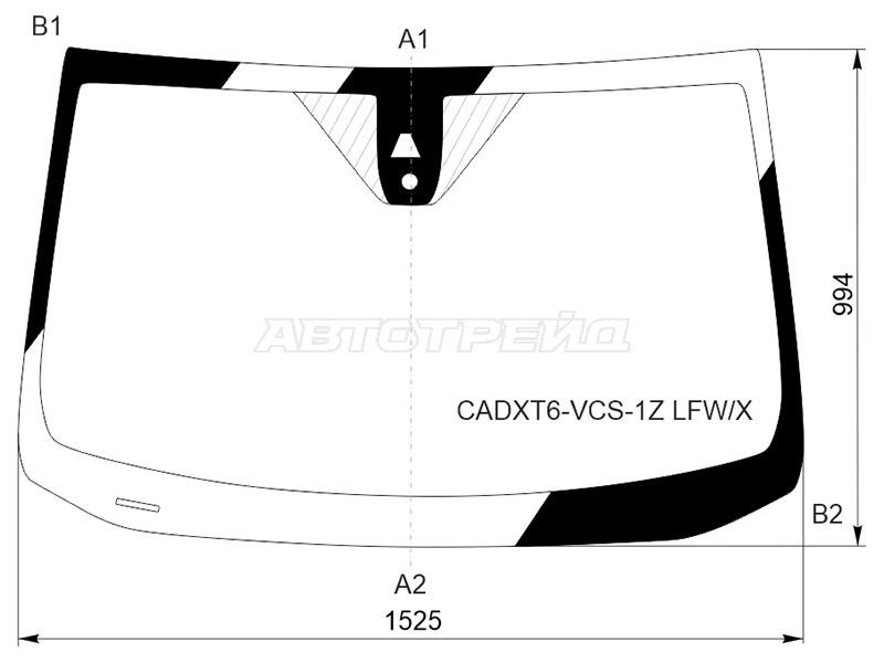 Стекло лобовое (Камера / Датчик дождя) Cadillac XT6 19-