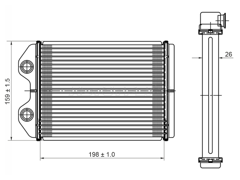 Радиатор отопителя салона Toyota Mark II (X100) 96-00 / Chaser 96-01