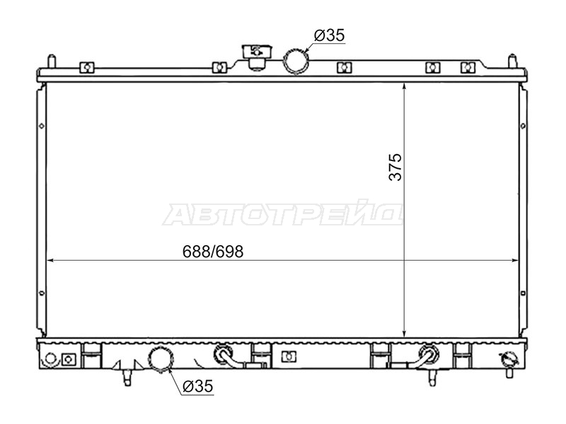 Радиатор Mitsubishi Lancer 02-10 / Lancer Cedia 00-03