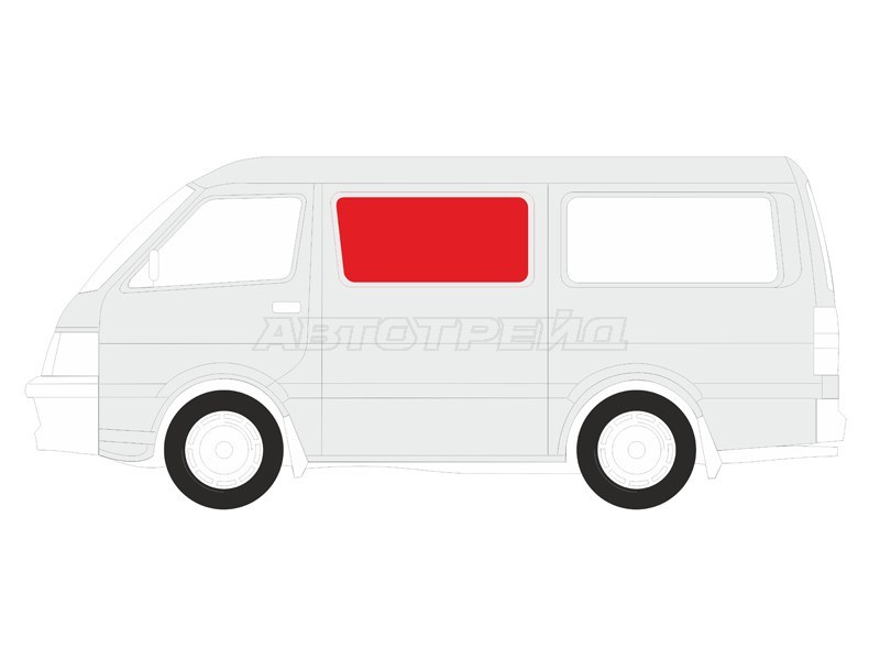 Стекло боковое опускное (Сзади / Слева / Цвет зеленый) Honda Stepwgn 01-05