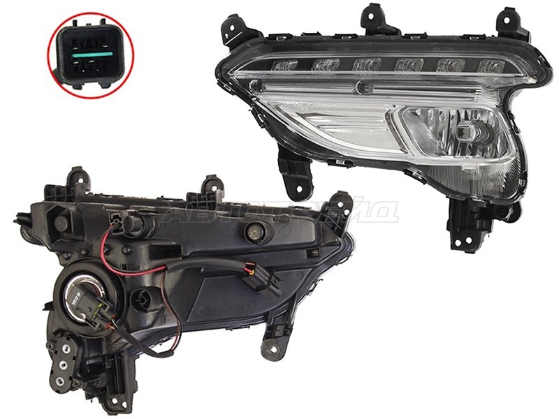 Фара противотуманная (Слева) Hyundai Santa Fe 15-19