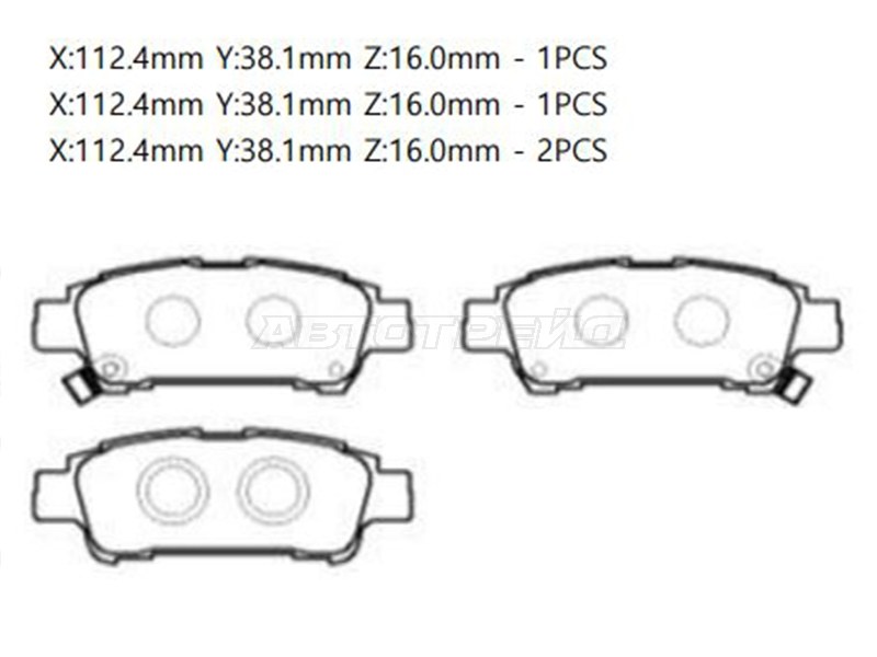 CKT-60 Колодки тормозные дисковые · зад