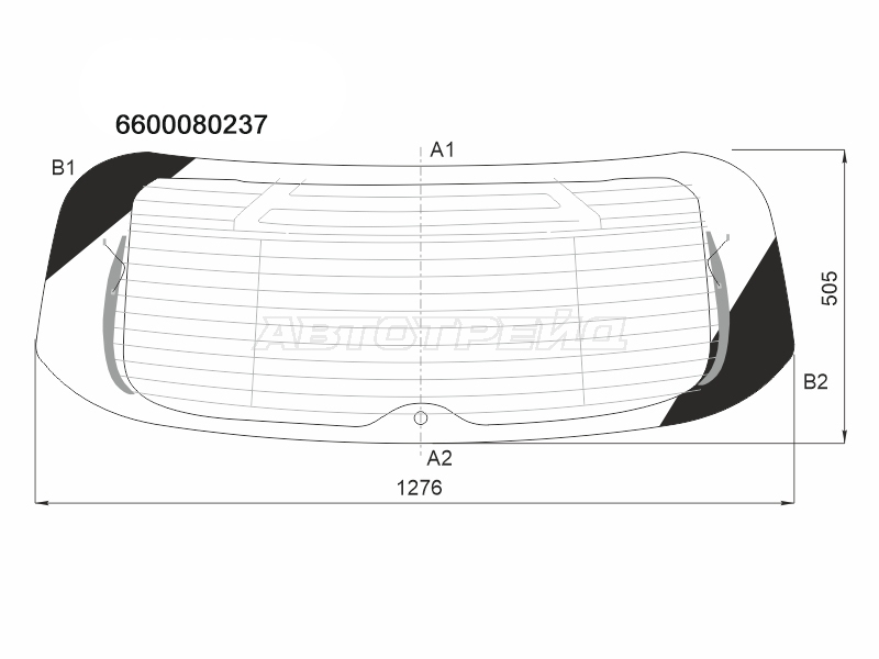 Стекло заднее (Цвет зеленый / Обогрев) Belgee X70 24- / Geely Atlas Pro 21-