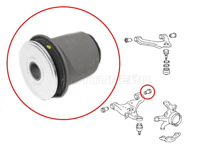 Сайлентблок рычага Toyota Hilux Pick Up 04-20 / Land Cruiser Prado 02-09