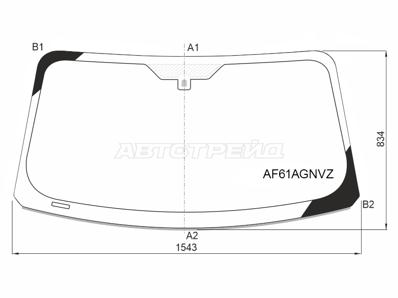 Стекло лобовое (Молдинг) Ford Mustang 14-23