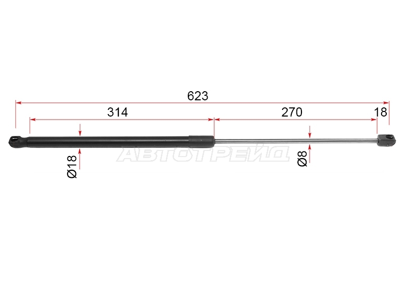 Амортизатор капота Toyota Camry (XV70) 17-21 / Camry UAE / USA 17-20 (Справа=Слева)